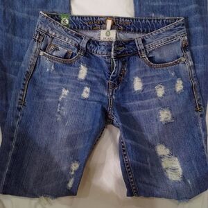 Velvet Blue Distressed Women Jeans